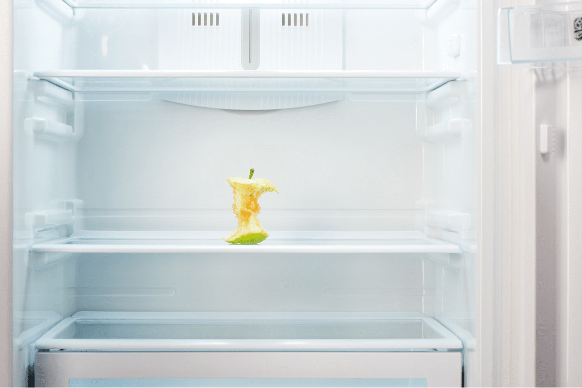 consumables empty fridge