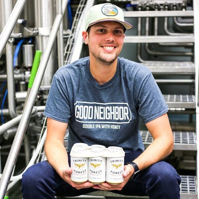phil holding beer
