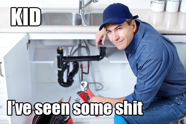 A meme of a plumber